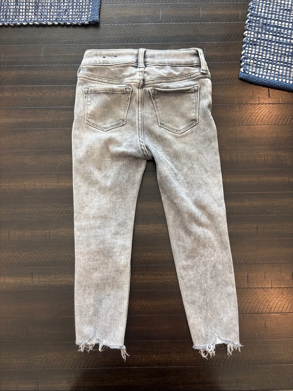 GAP Kids Light Gray Distressed Stretch High Rise Ankle Jegging